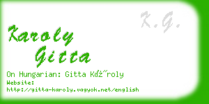 karoly gitta business card